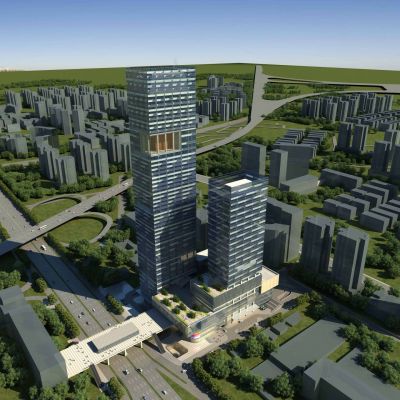 现代超高层商业办公楼  建筑外观