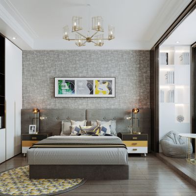 现代卧室 男孩房