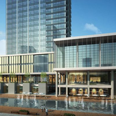 现代高层商业办公楼 建筑外观