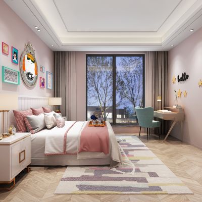 现代温馨女孩房