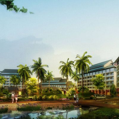 中式度假民宿酒店 建筑外观