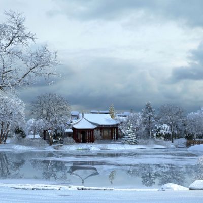 园林雪景