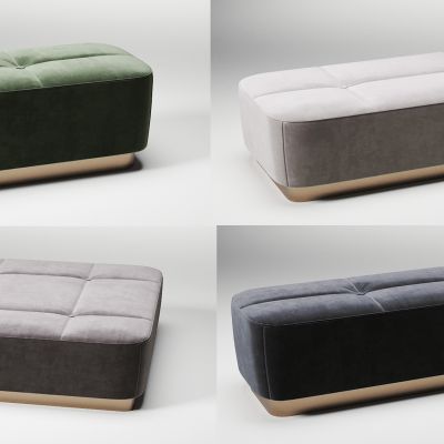 现代轻奢床尾凳脚踏组合