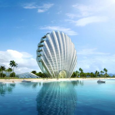 现代异形酒店 建筑外观