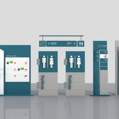 现代导视牌 指示牌 标识标牌