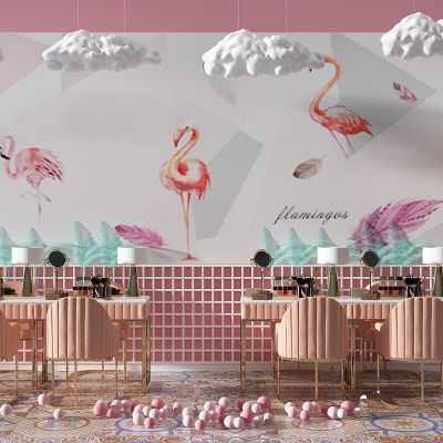 H04-0628北欧网红餐厅餐桌椅梳妆台化妆台气球