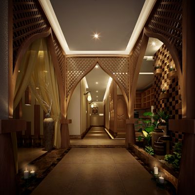 东南亚过道 壁灯 挂件 干枝