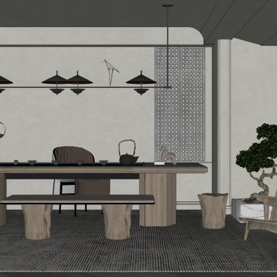 现代侘寂风茶室