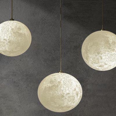 侘寂风月球吊灯