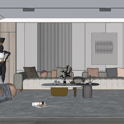 现代沙发茶几组合