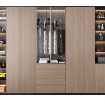 现代实木衣柜