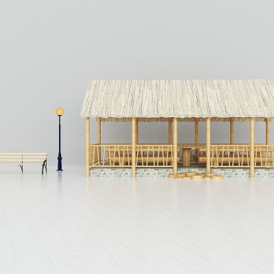 现代室外休闲长椅，路灯杆，凉亭，亭子，草亭，休闲亭子，休息亭子