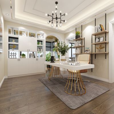 现代书房阳台卧室