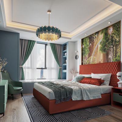 现代混搭卧室
