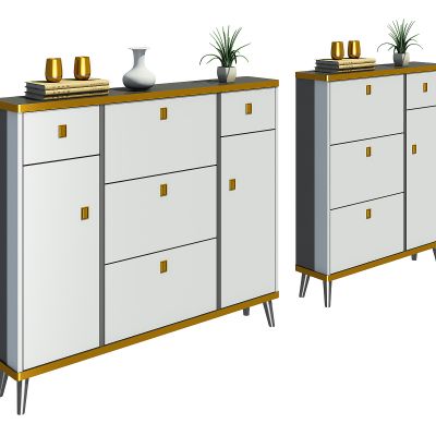 轻奢超薄翻斗鞋柜