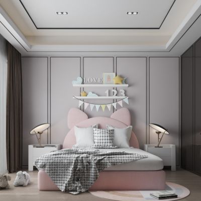 现代女儿房 卧室 儿童卧室