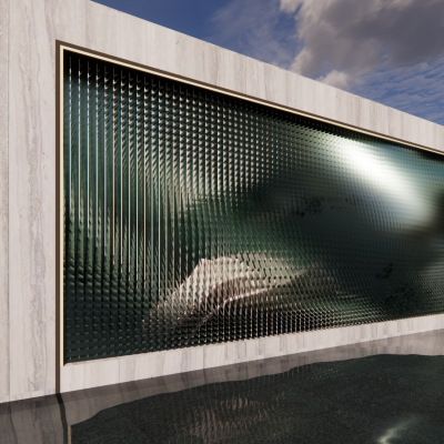 新中式异形景墙