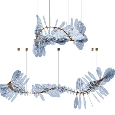 现代轻奢叶片树叶吊灯