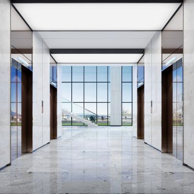 现代办公电梯厅