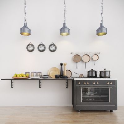 工业风厨房墙饰 厨房吊灯 厨房装饰品