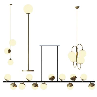 简欧吊灯落地灯组合