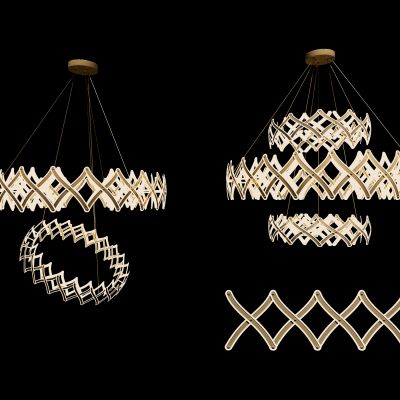 现代金属伸缩吊灯