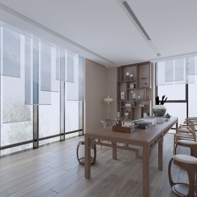 新中式书房窗帘