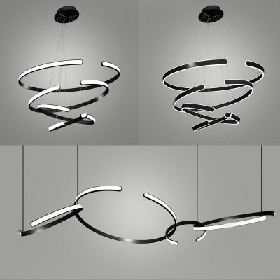 现代简约环形吊灯