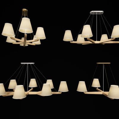 北欧木质多头吊灯