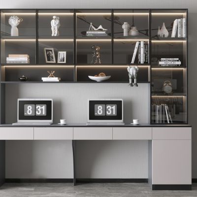 现代烤漆双人书桌