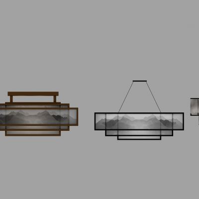 新中式吊灯组合