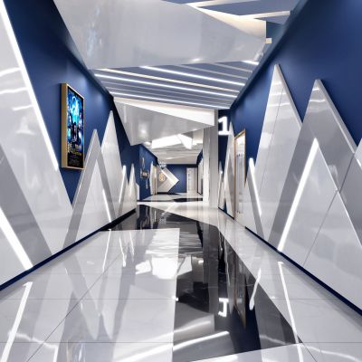 现代电影院过道走廊