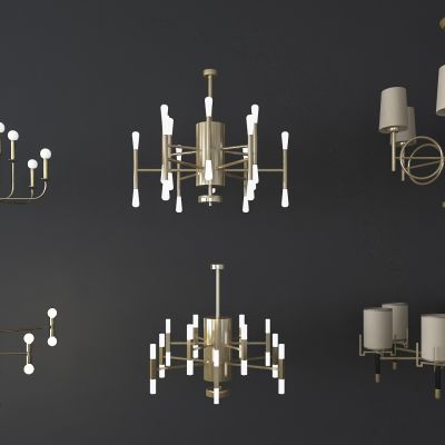 现代金属吊灯组合