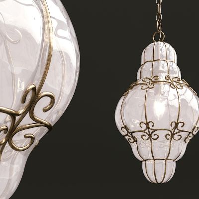 简欧玻璃吊灯
