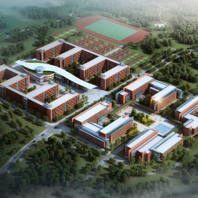 现代南开大学 现代大学城规划教学楼宿舍楼