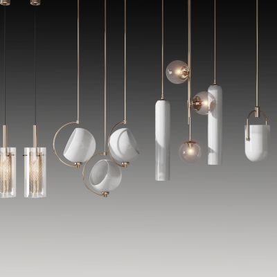 现代吊灯灯具组合
