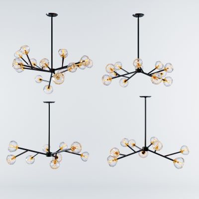 现代金属吊灯组合