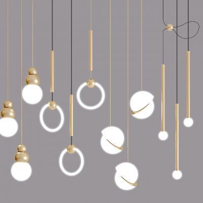 现代吊灯组合 水吧台