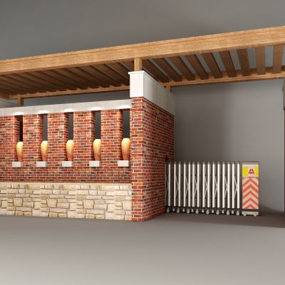 新中式廊架建筑构件