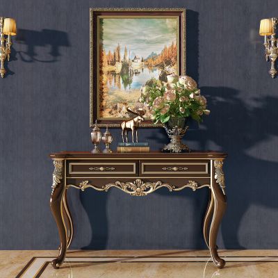 Z18-0704欧式法式古典雕花电视柜餐边柜摆台大花瓶壁灯