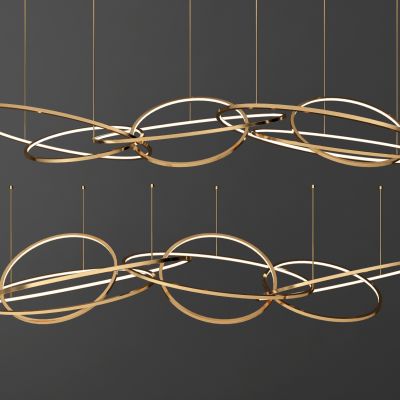 现代金属吊灯 圆环金属吊灯