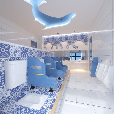 现代幼儿园卫生间