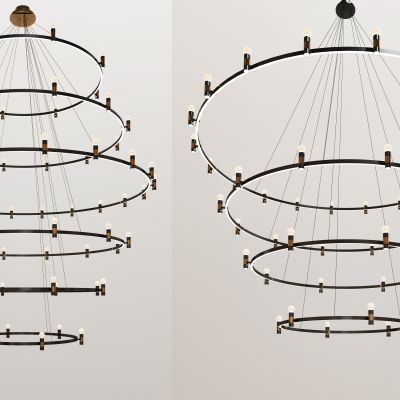 现代金属环形吊灯