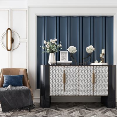 现代轻奢新古典简欧式玄关柜