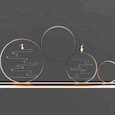 新中式金属青烟装饰创意吊灯