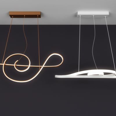 现代简约金属音符吊灯