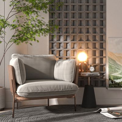 现代布艺休闲椅