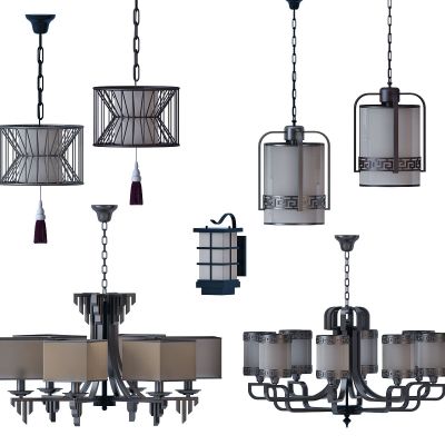 中式吊灯组合