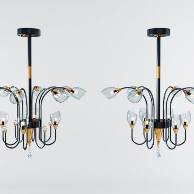 现代金属吊灯组合