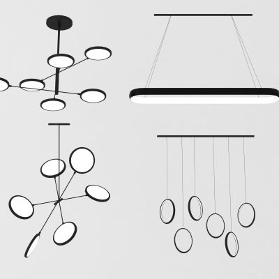 现代吊灯组合 餐厅吊灯 简约吊灯 金属吊灯